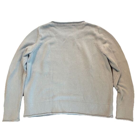 Duffield Preppy Lane Heirloom Cotton Women's Useppa Light Blue Sweater Sz M - Picture 12 of 12